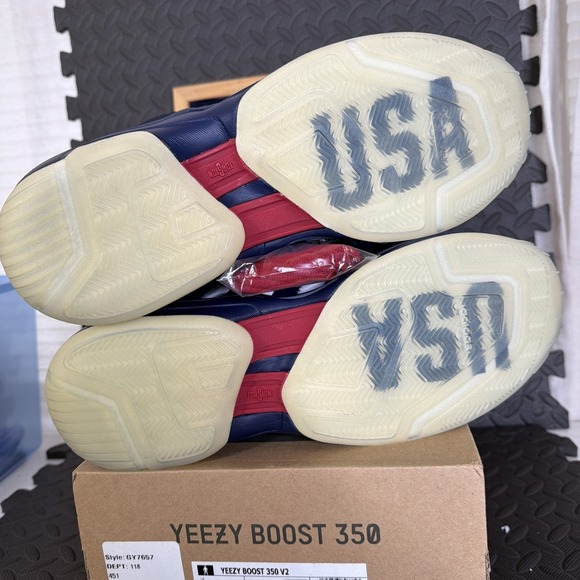 Adidas SM Pro Model 2G Team USA Olympic Basketball Shoes Mens Size 14 (JH9204)